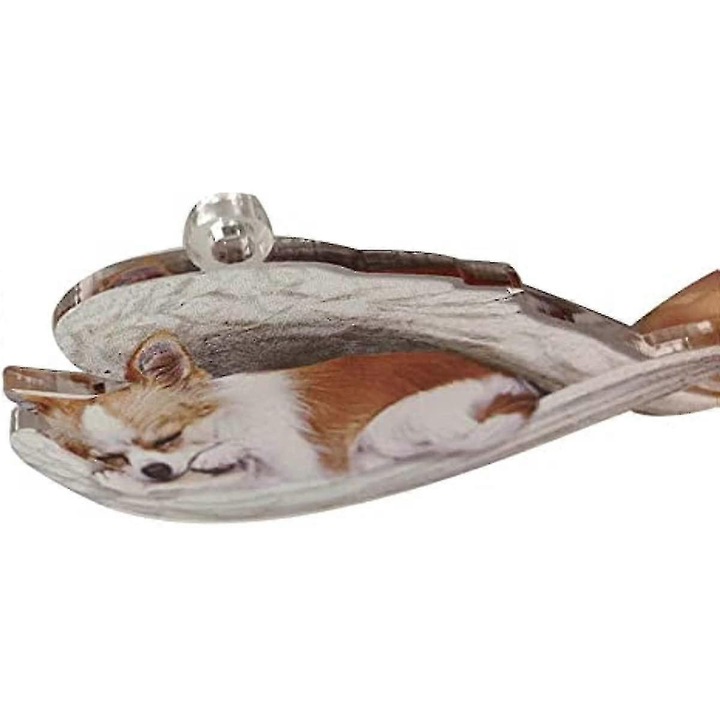 2 darabos angyalkutya akril kulcstartó szett, otthoni dekoráció, többszínű