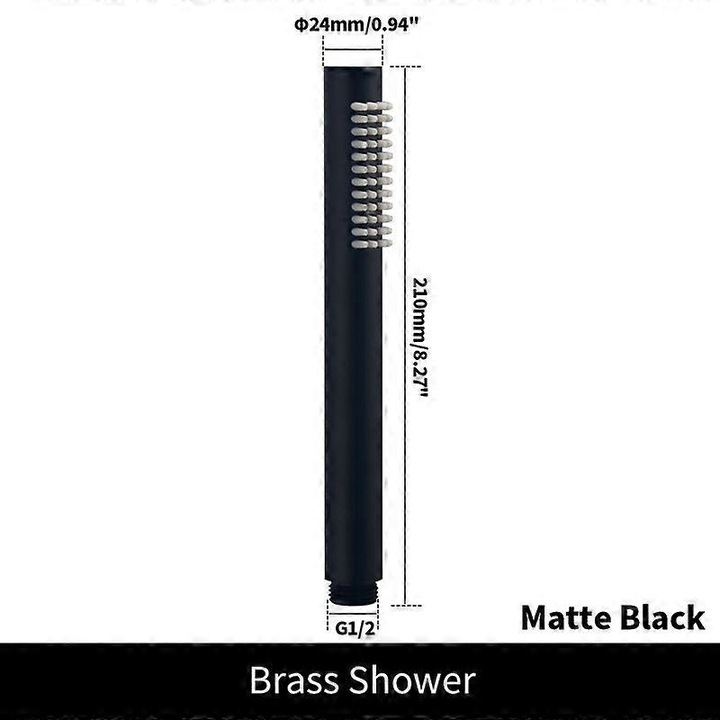 Dus cu cap de dus din alama, tip fix, rotativ, finisaj cromat, culoare negru mat, set.