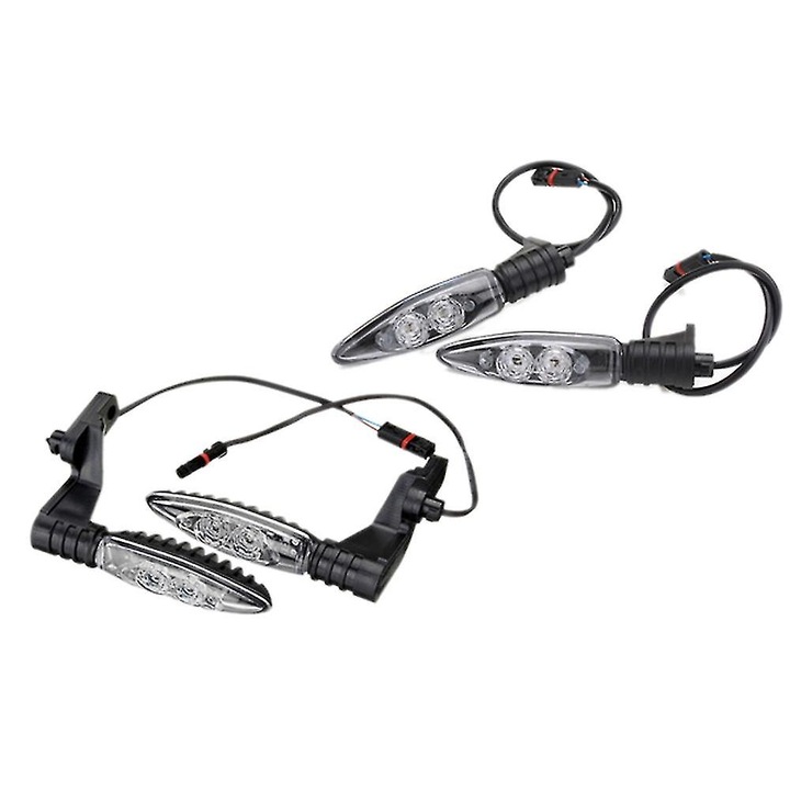 Set 4 semnalizatoare LED fata + spate, compatibile cu BMW, negru
