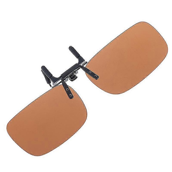 Clip-on kékfény-szűrő, szemüveg kiegészítő, barna, standard méret