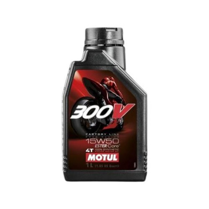 MOTUL 300V Factory Line Road Racing 15W50 Ester Core 4T синтетично двигателно масло, 1 литър, код 104125
