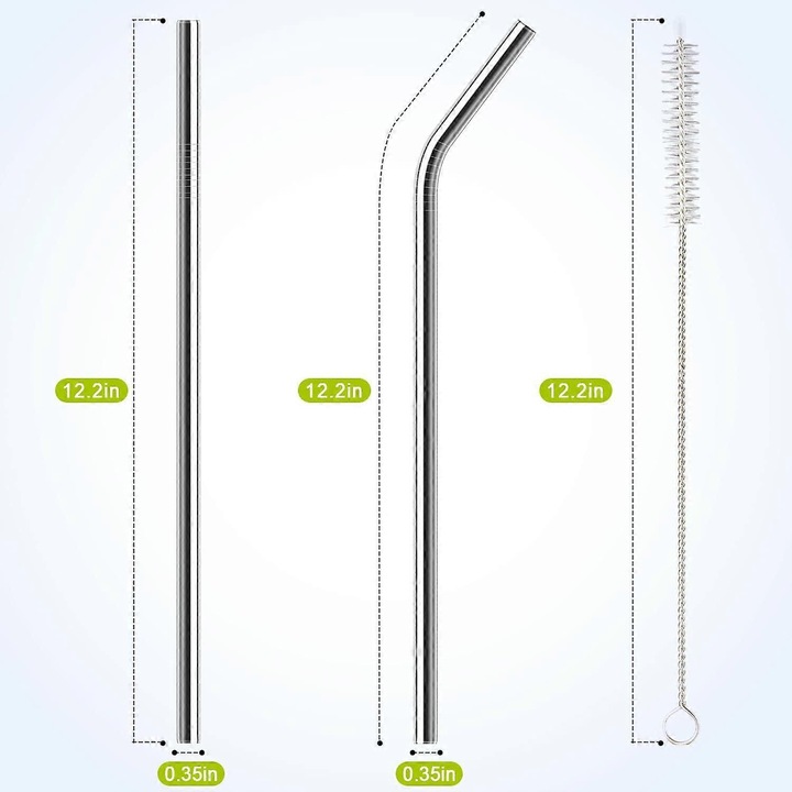 Комплект от 6 сламки от неръждаема стомана за чаша от 40 унции, с четка за почистване, съвместими със серията Adventure, многоцветни