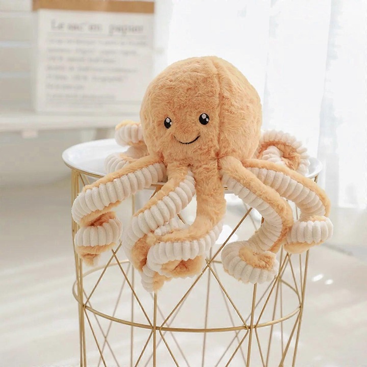 Plus de colectie, octopus dragut, 18-80cm, galben, set 1 bucata