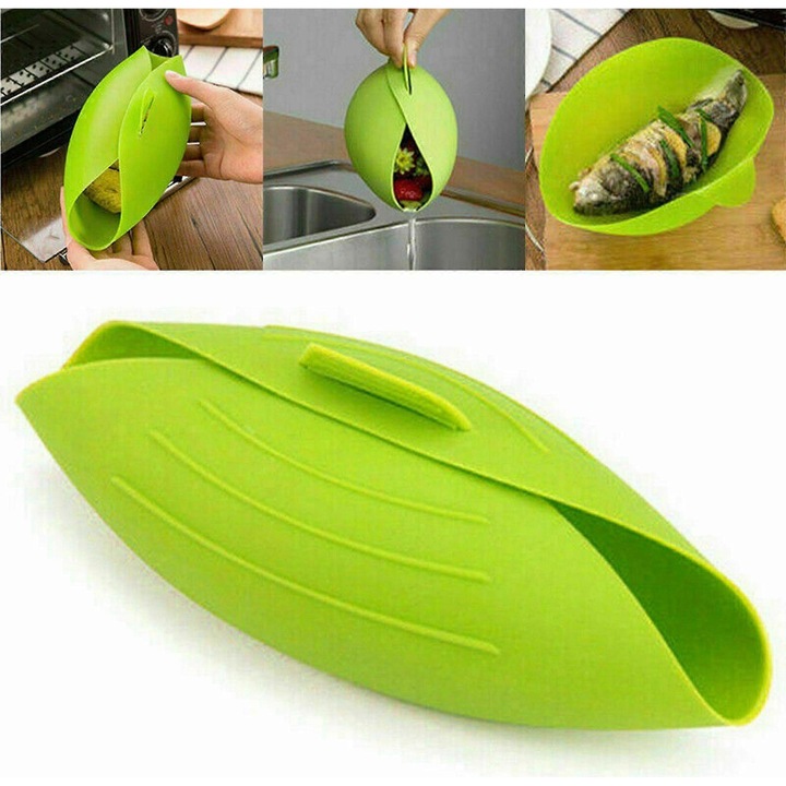 Set 2 Boluri de Copt din Silicon, Verde, 240x120mm