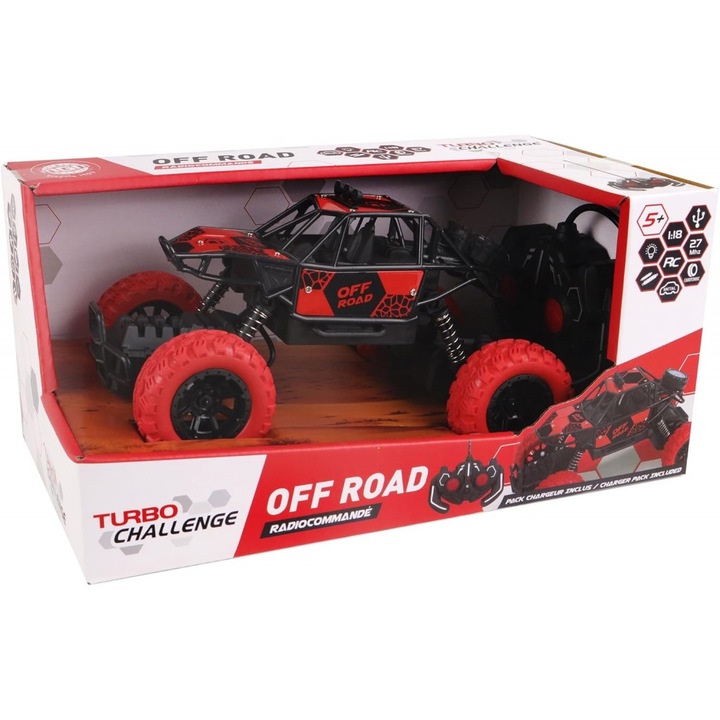 Rádióvezérelt buggy, MGM, Off Road, Fém, 1:18