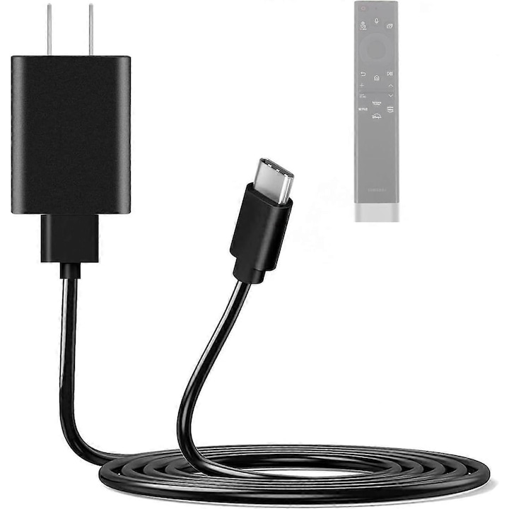 Incarcator pentru telecomanda Samsung Smart TV, 5V 2A, cablu 23 AWG, negru