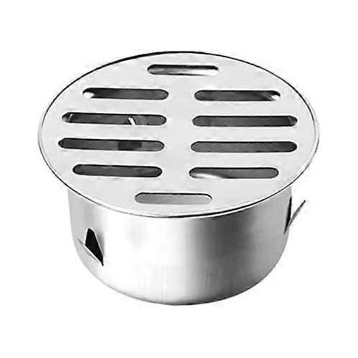 Capac de scurgere, rotund, din inox, 56x24x42 mm