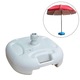 Baza umbrela de exterior, plastic, 42x42x17cm, umplere cu apa sau nisip, alb