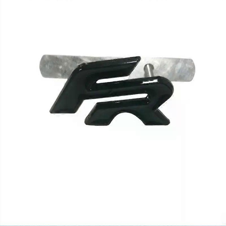 Emblema 3D FR din metal pentru grila auto, accesorii caroserie Seat Leon FR+ Cupra Ibiza Altea Exeo, set