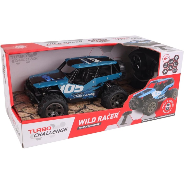 Távirányítós terepjáró buggy, MGM, Wild Racer, Fém, 1:18