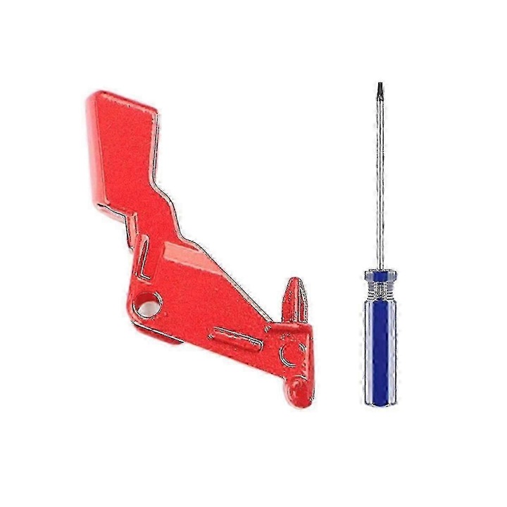 Buton metalic de declansare pentru aspiratoare V10 V11 SV12 SV14, rosu, set cu surubelnita