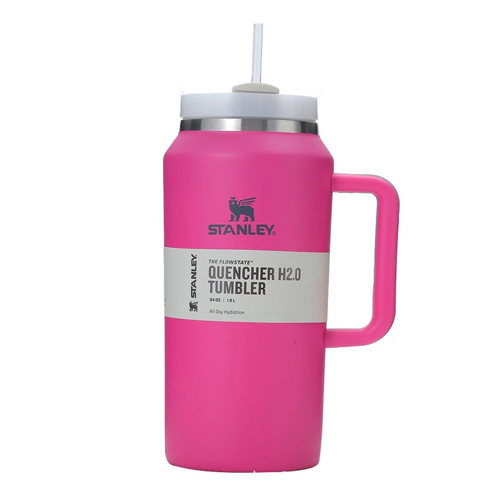 Termos Stanley, 1818 ml, roz, izolatie eficienta, durabilitate extrema