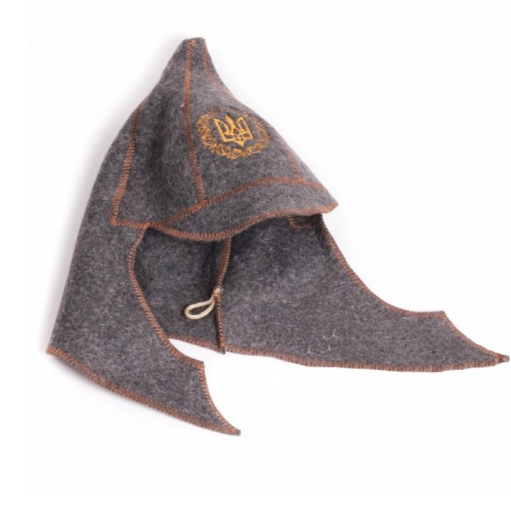 Palarie sauna Spa Point Budionovka, lana naturala, gri, universala, 30x23cm