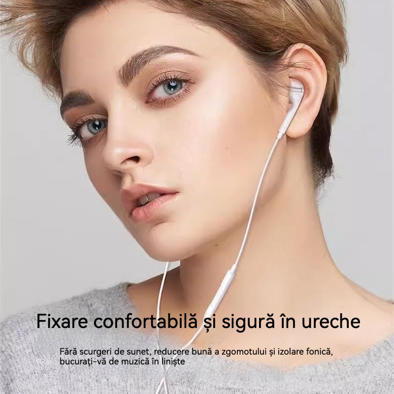 Casti cu fir, In-Ear, Type-C, 1.2m, compatibile cu dispozitivele Apple iOS