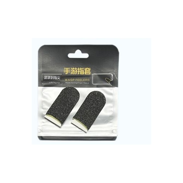 Accesoriu protectie ecran pentru degete, pentru jocuri pe telefon, 1 pereche, negru