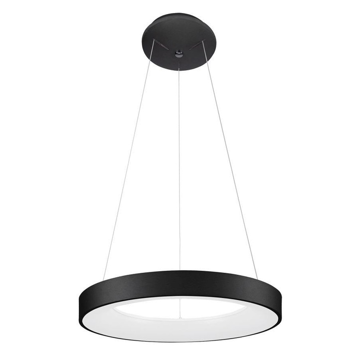 Lustra suspendata Giulia, 48cm, inaltime 120cm, neagra, LED, IP20