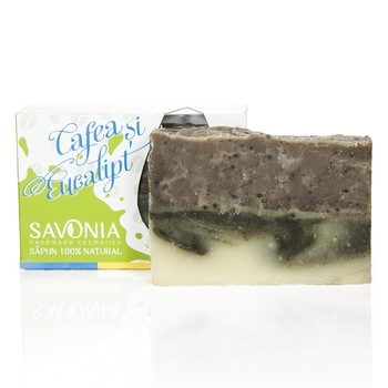 Sapun 100% Natural Savonia Cafea si Eucalipt, 90 g Sapun 100% Natural Savonia Cafea si Eucalipt, 90 g