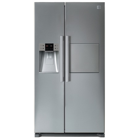 Side by side Daewoo FRN-Q19F2VI, 509 l, Clasa A+, No Frost, Minibar, H 177 cm, Argintiu/Inox