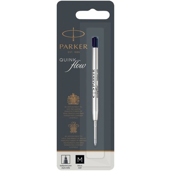 Mina pix Parker QuinkFlow M, Negru, Blister Mina pix Parker QuinkFlow M, Negru, Blister