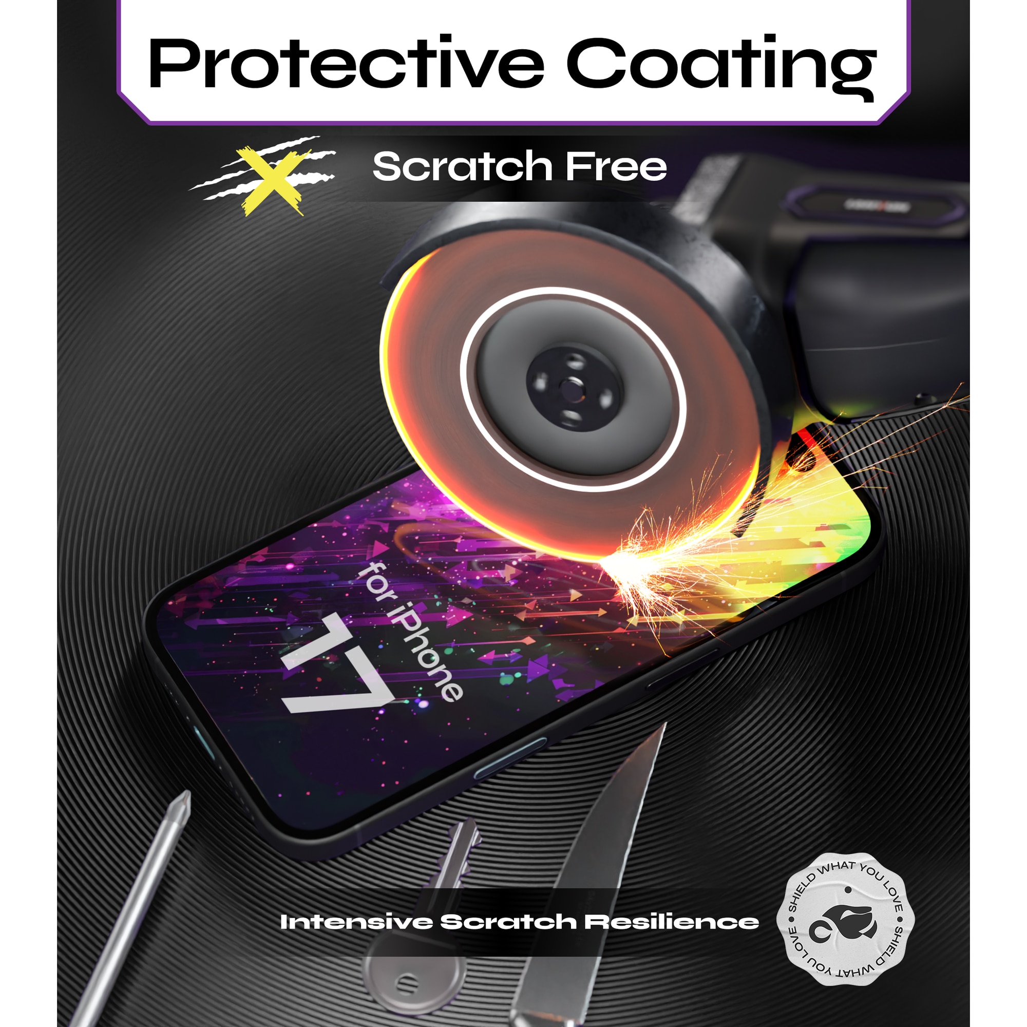 Set 2 Folii sticla Privacy pentru iPhone 17, 6.3", DefenSlim, Privacy Glass, montaj rapid 30 sec cu Easy Install Kit