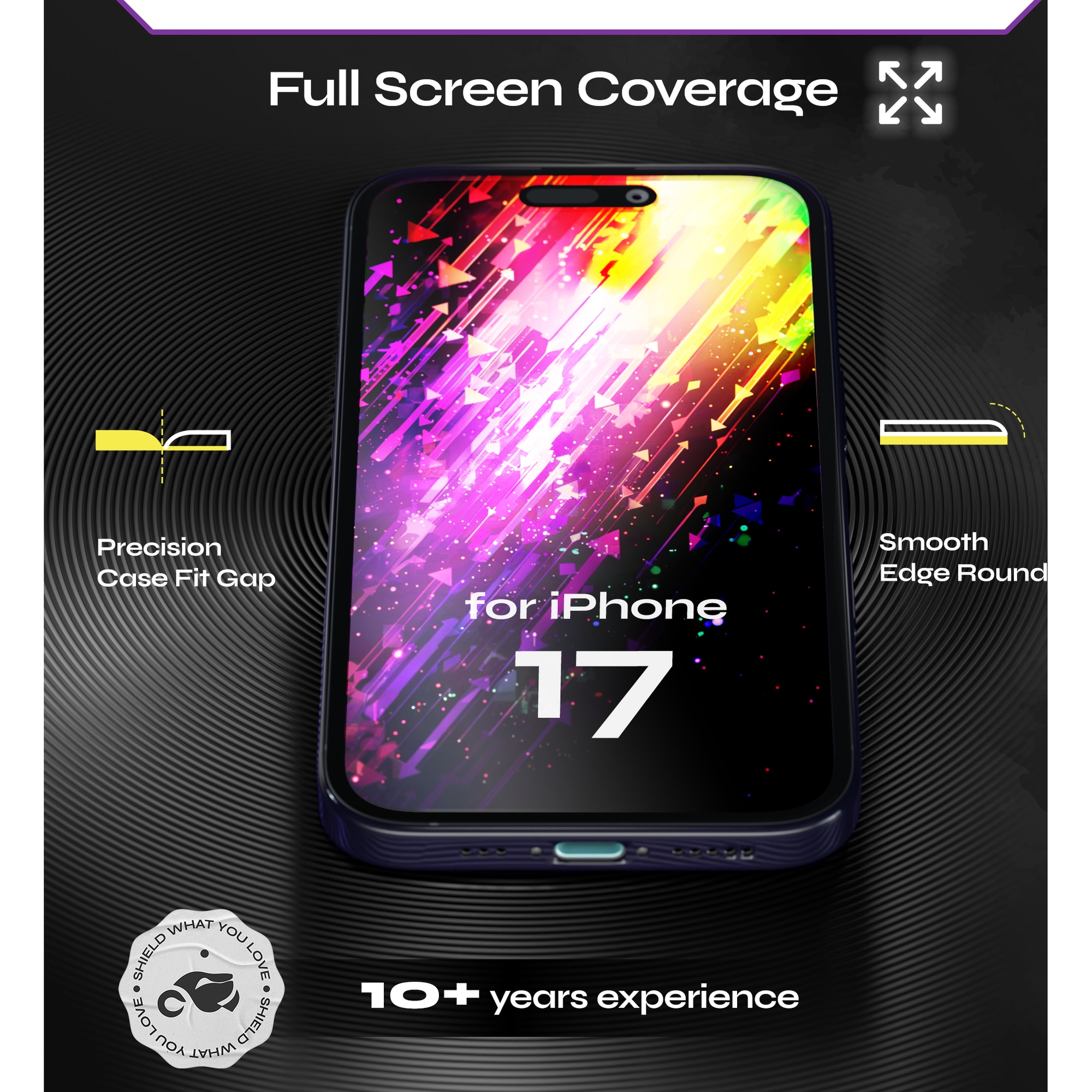 Set 2 Folii sticla Privacy pentru iPhone 17, 6.3", DefenSlim, Privacy Glass, montaj rapid 30 sec cu Easy Install Kit