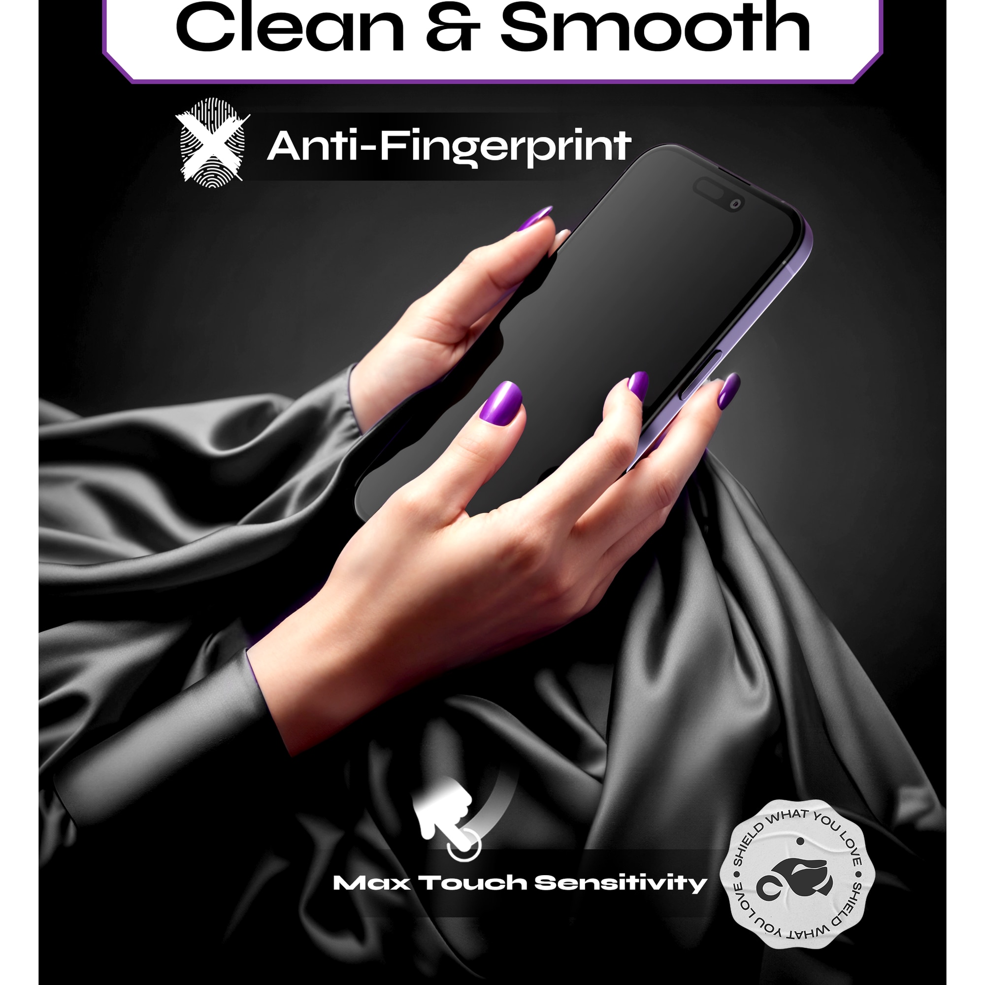 Set 2 Folii sticla Privacy pentru iPhone 17, 6.3", DefenSlim, Privacy Glass, montaj rapid 30 sec cu Easy Install Kit