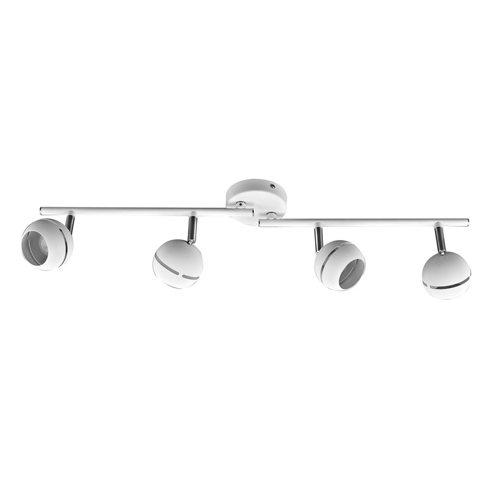 Plafoniera Italux, HP-710D-04-8250QZ modell, fehér, 16,5x70x9cm, 4 LED fényforrás, 20W