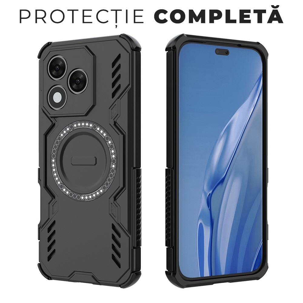 Husa pentru Honor 400 Lite ArmorMag, Magsafe, Antisoc, Calitate Premium, Protectie Superioara, DaDen, Negru