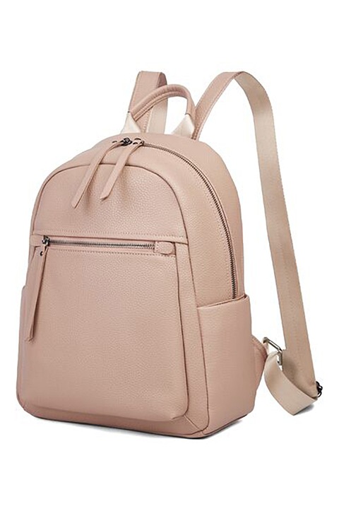 C'iel, Rucsac din piele cu buzunare exterioare, Maro taupe deschis