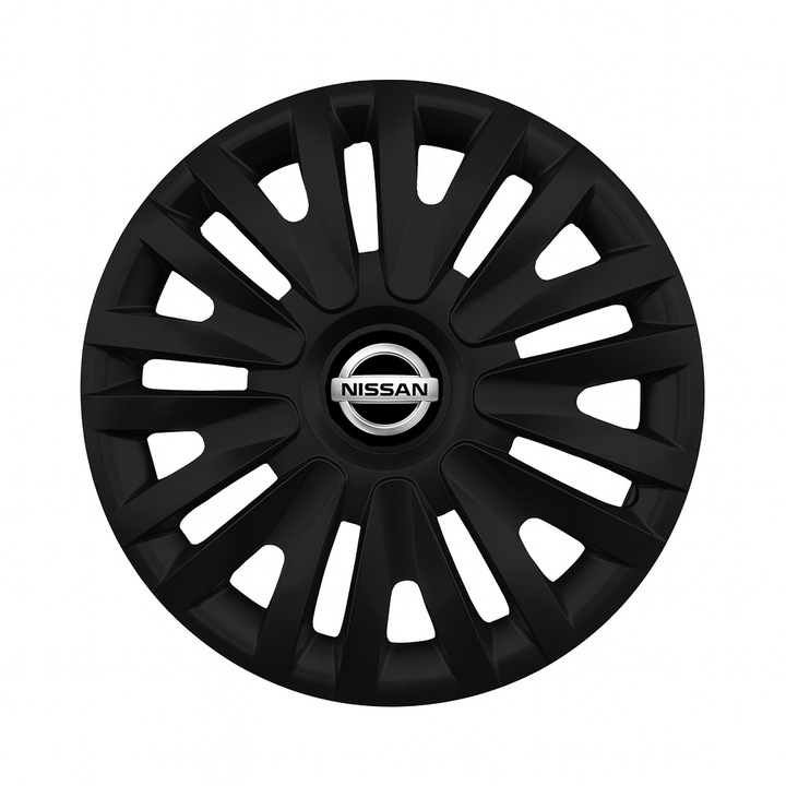 Set 4 Capace Roti R15 AutoSSF ®, Potrivite Jantelor de 15 inch, pentru NISSAN, Model 313, Black Edition