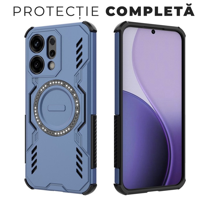 Кейс за Oppo Reno 14 ArmorMag, Magsafe, Удароустойчив, Премиум качество, Превъзходна защита, DaDen, Син