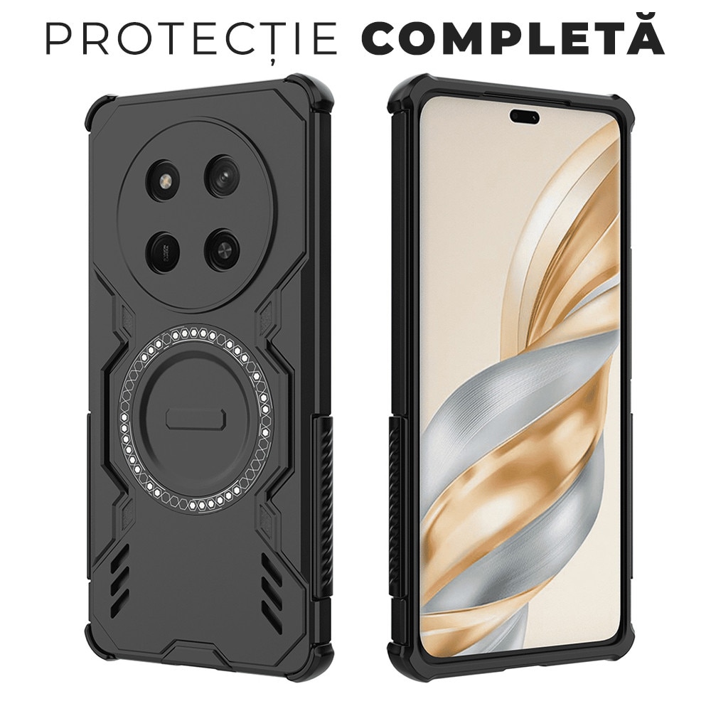 Husa pentru Honor Magic 7 Lite ArmorMag, Magsafe, Antisoc, Calitate Premium, Protectie Superioara, DaDen, Negru