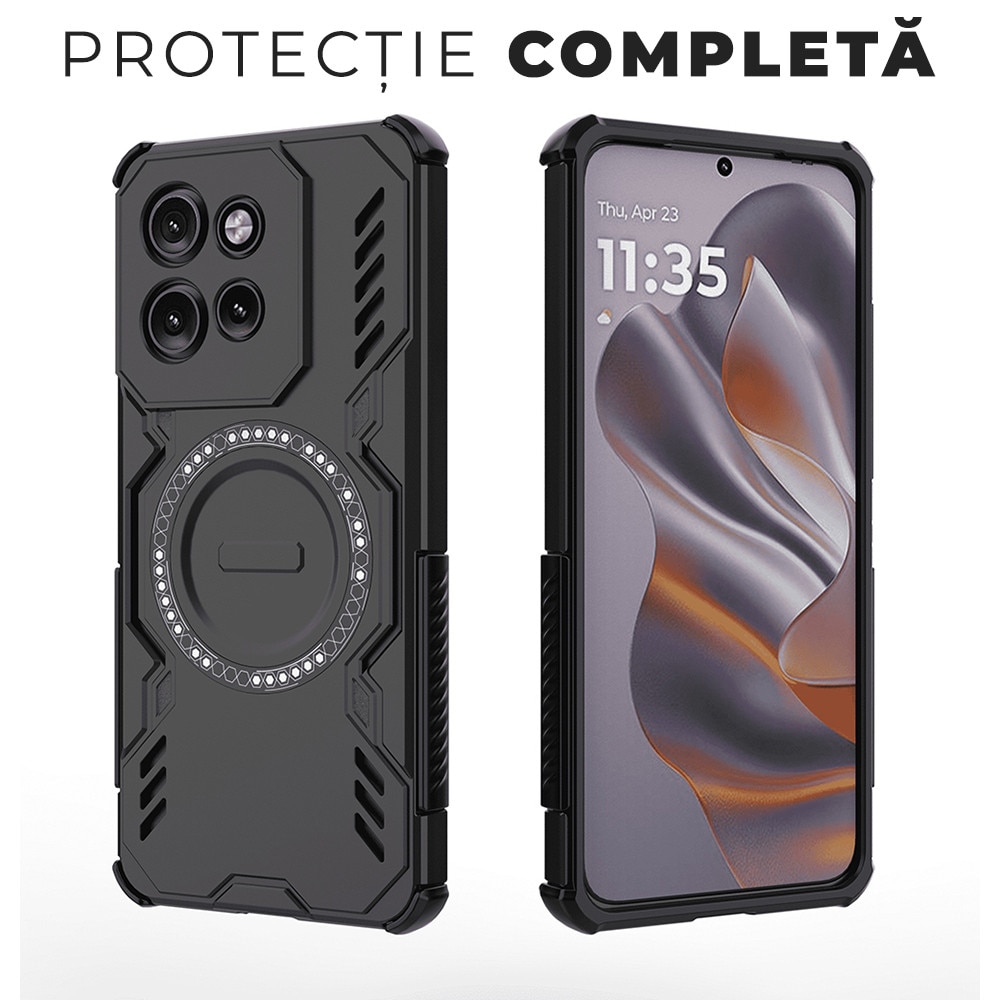 Husa pentru Motorola Edge 50 Neo ArmorMag, Magsafe, Antisoc, Calitate Premium, Protectie Superioara, DaDen, Negru