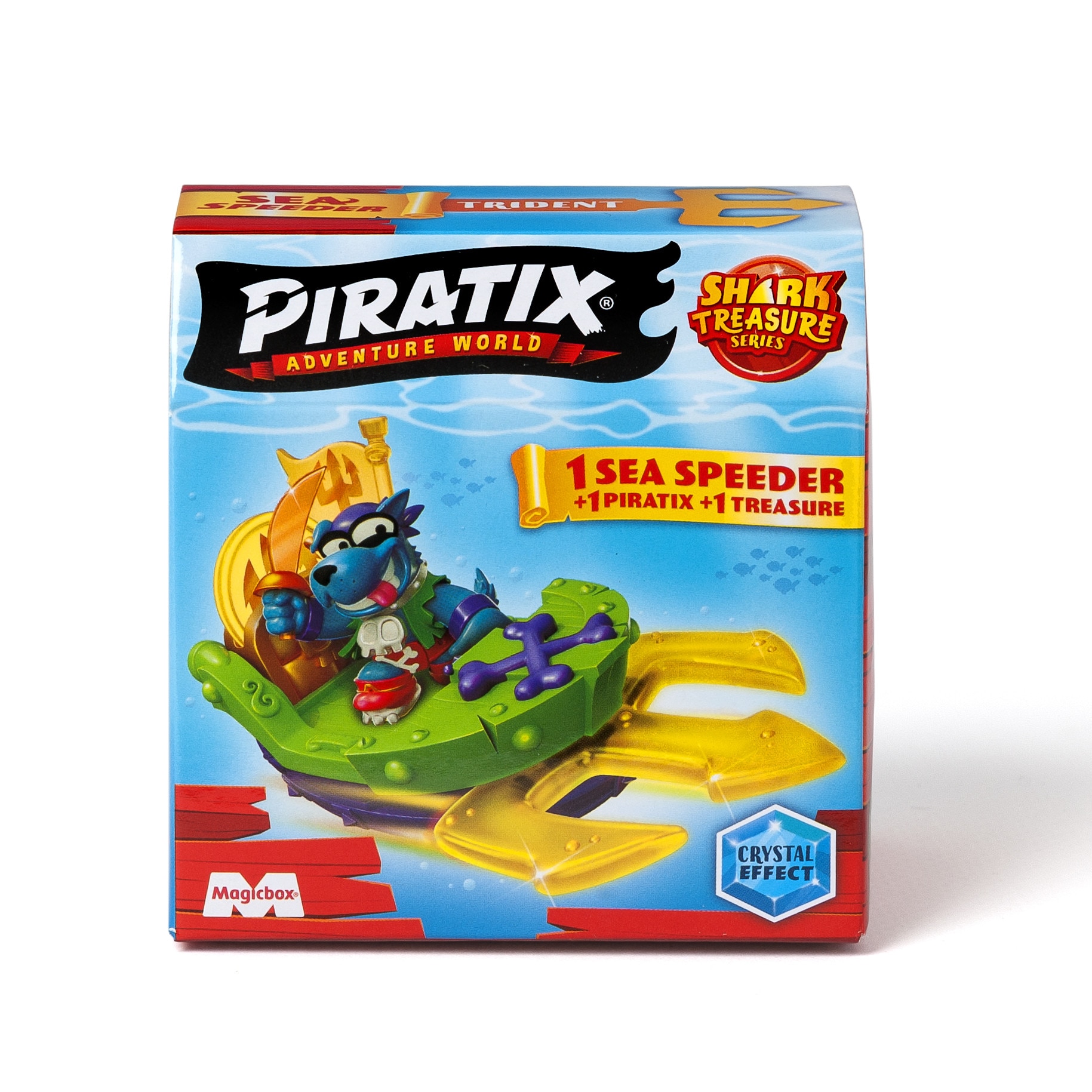 Figurina Piratix Magic Box - SHARK TREASURE, set cu 1 barcuta, 3