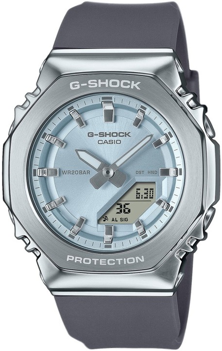 Ceasul de dama G-SHOCK GM-S2110-2AER albastru sport este rezistent la socuri