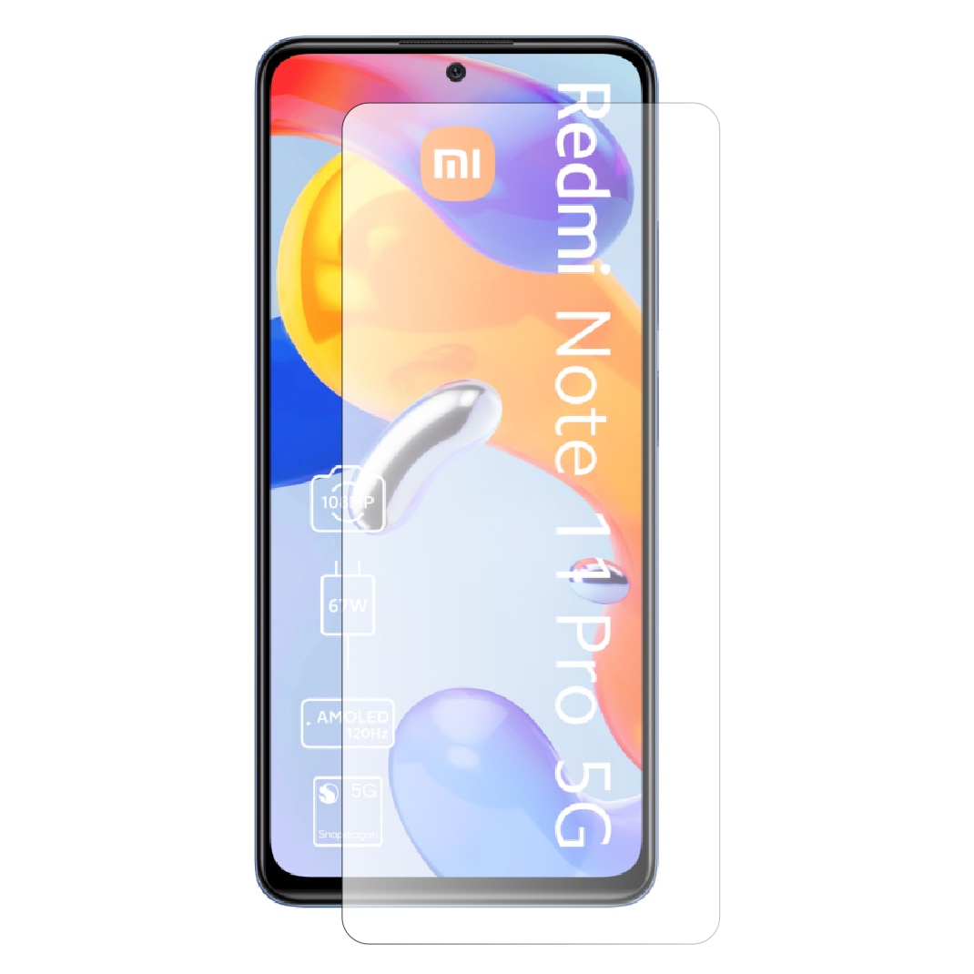 Folie Protectie Pentru Xiaomi Redmi Note 11 Pro 5G, Rezistenta 9H, Full Glue, Montare usoara, Transparenta