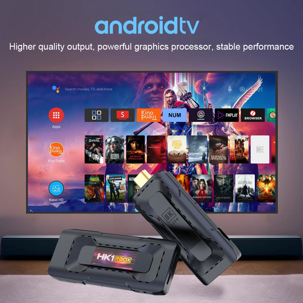 HK1RBOX D8 Smart TV Stick Android 13.0 – Rockchip RK3528, WiFi 6, 4GB RAM, 32GB ROM, 8K HDR10+, BT 5.0, Telecomando Vocale - 4