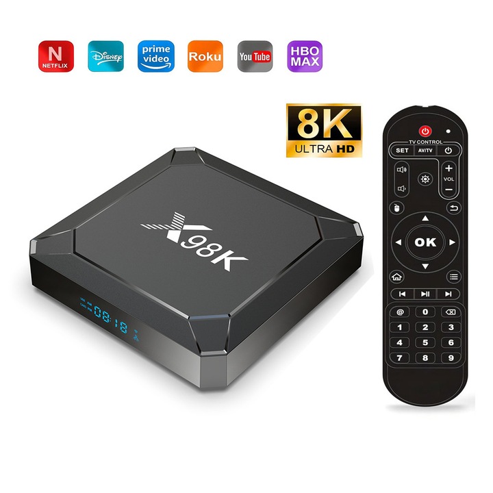Smart TV Box, Media Player Android 13 Rockchip RK3528 8K HD 32G Smart Set Top Box BT 5.0 2.4 & 5G Dual Wifi 6