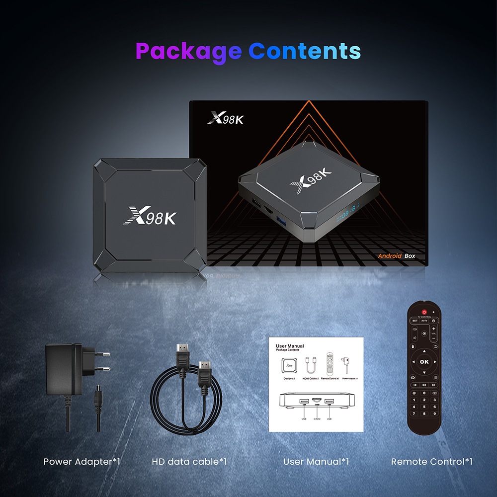 Smart TV Box X98K Android 13 32G Rockchip RK3528 8K HD Смарт приставка ...