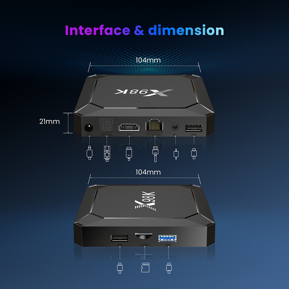 Smart TV Box X98K Android 13 32G Rockchip RK3528 8K HD Смарт приставка ...