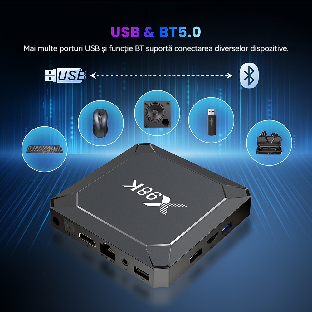 Smart TV Box X98K Android 13 16G Rockchip RK3528 8K HD Smart Set Top ...