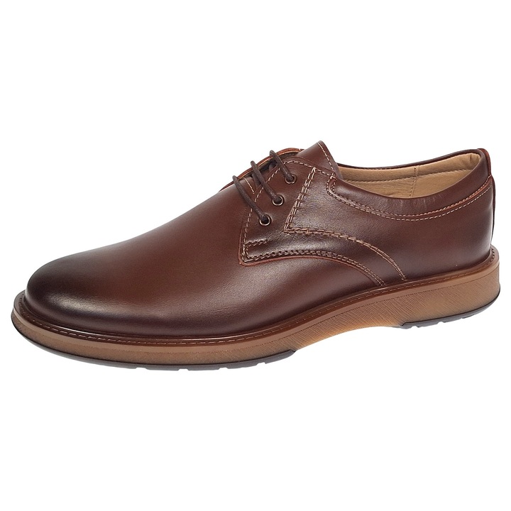Pantofi barbati, casual, din piele naturala 200659, Maro