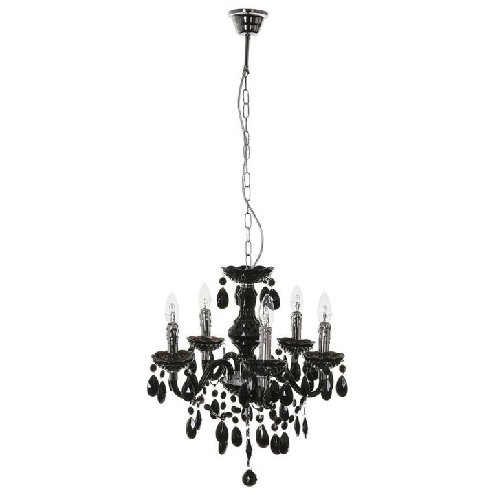 Полилей Whiz, Italux, 5 лампи, черен, 113x48см