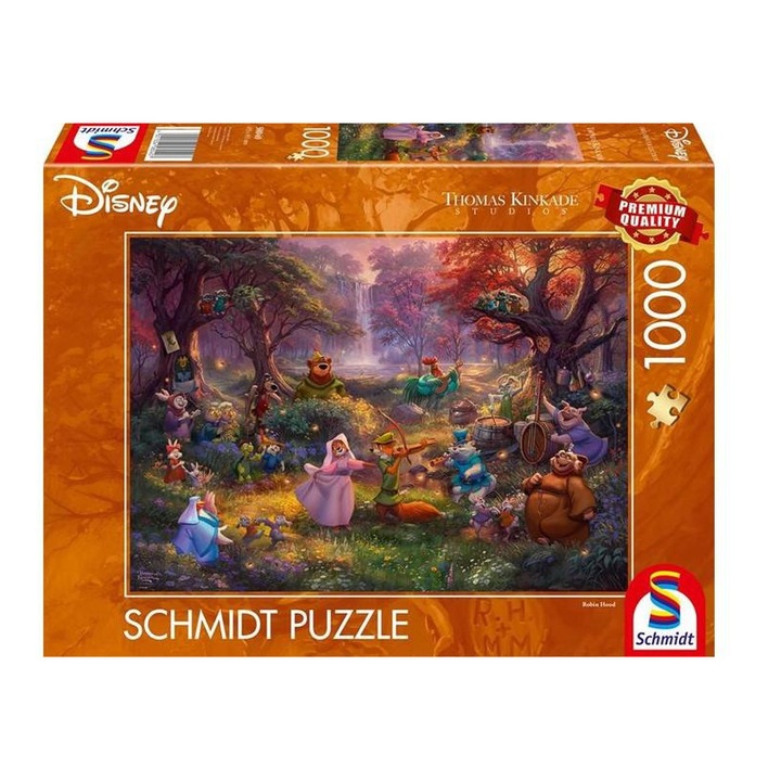 Пъзел Schmidt от 1000 части - Disney - Робин Худ, Томас Кинкейд (58040)