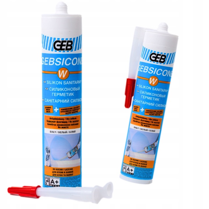 Silicon sanitar GEB 310ml, alb, rezistent la umiditate, aplicare usoara