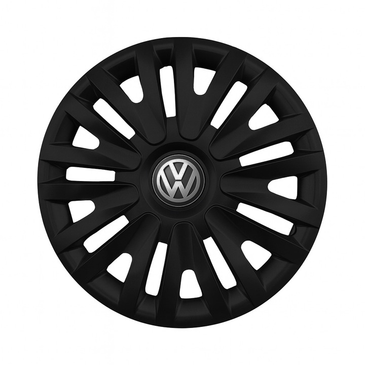 Set 4 Capace Roti R15 AutoSSF ®, Potrivite Jantelor de 15 inch, pentru VW, Model 313, Black Edition