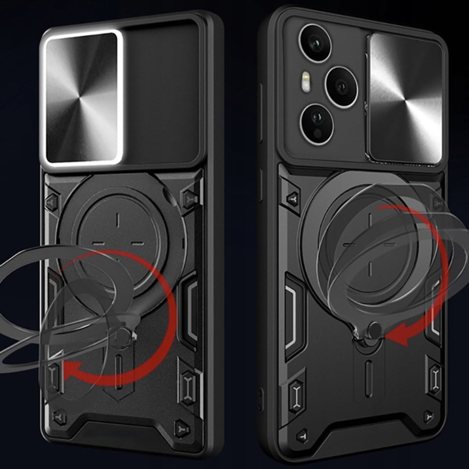 Husa pentru Honor 400 Pro, SKYDDAR INNOVATION, CamGuard Pro, Inel Magnetic, Protectie Camera, set cu sticker, Albastru