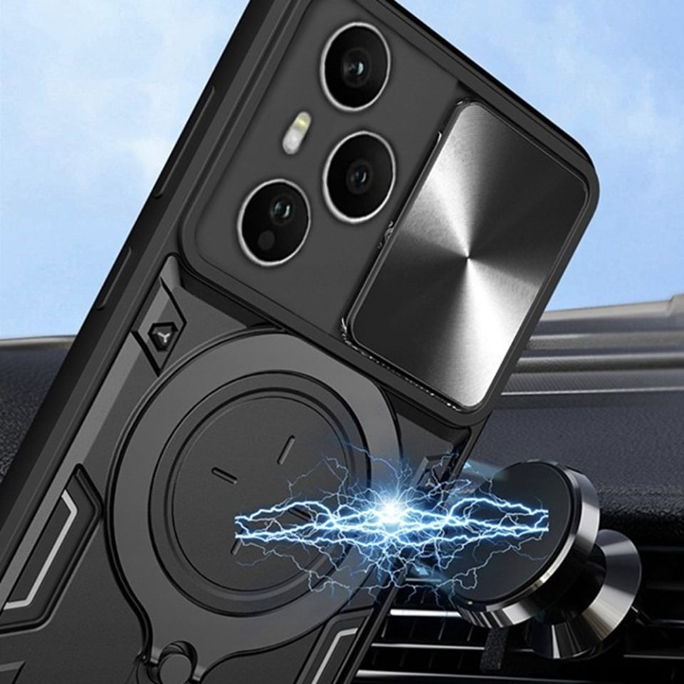 Husa pentru Honor 400 Pro, SKYDDAR INNOVATION, CamGuard Pro, Inel Magnetic, Protectie Camera, set cu sticker, Albastru