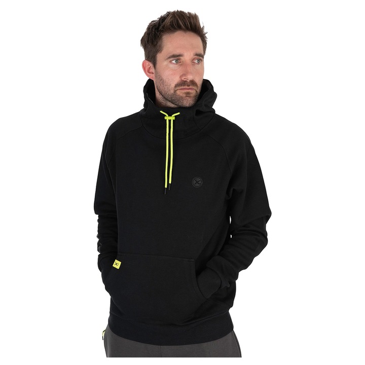 Matrix Kapucnis Pulover, Horgasz, Sport, Fekete-Lime, Fekete