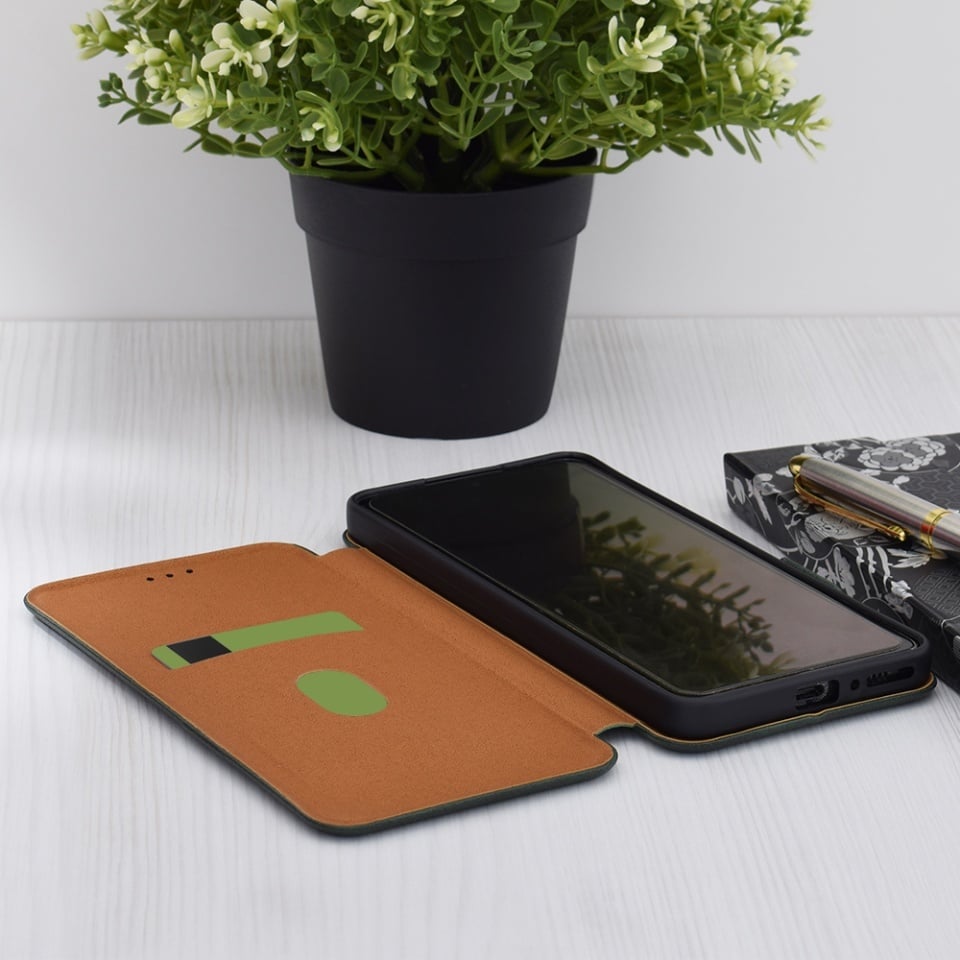 Husa pentru Honor 400, SKYDDAR INNOVATION, Safe Wallet tip carte din Piele Ecologica, Suport Carduri, Inchidere Magnetica, set cu sticker, Verde